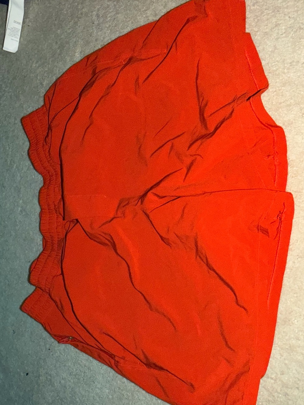Bright Orange Lululemon Pacebreaker Athletic Shorts